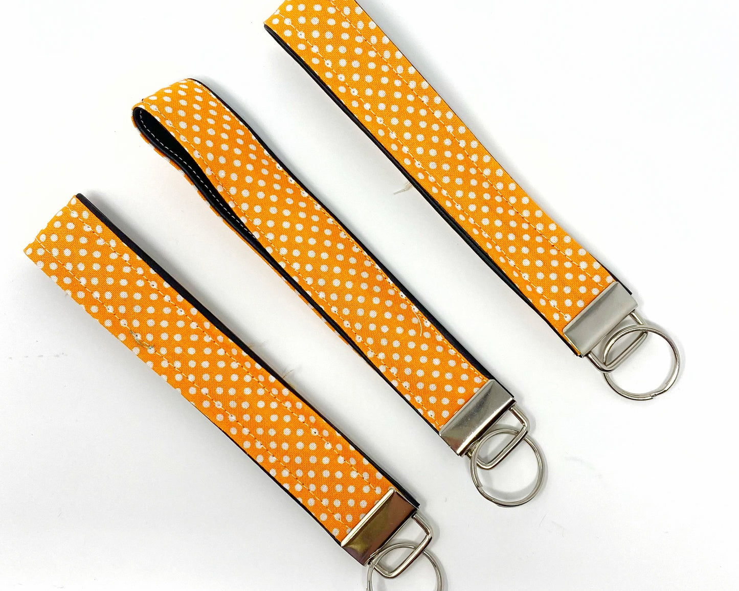 Key Fob | Orange Polka Dots