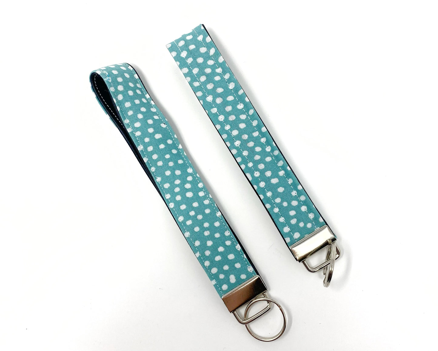 Key Fob | Light Teal Dots