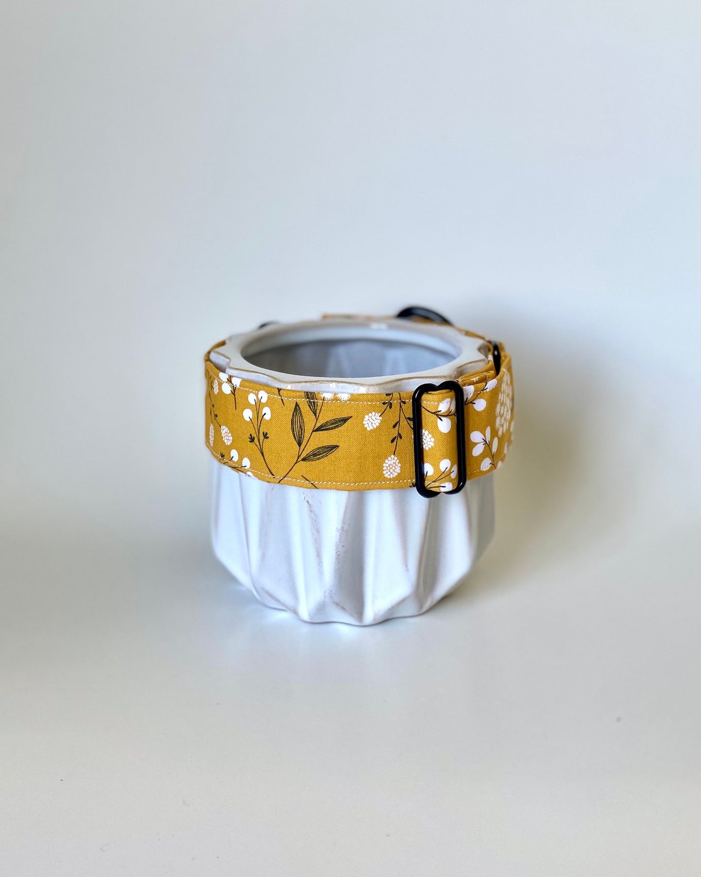 Martingale Collar | Mustard Yellow Boho Floral