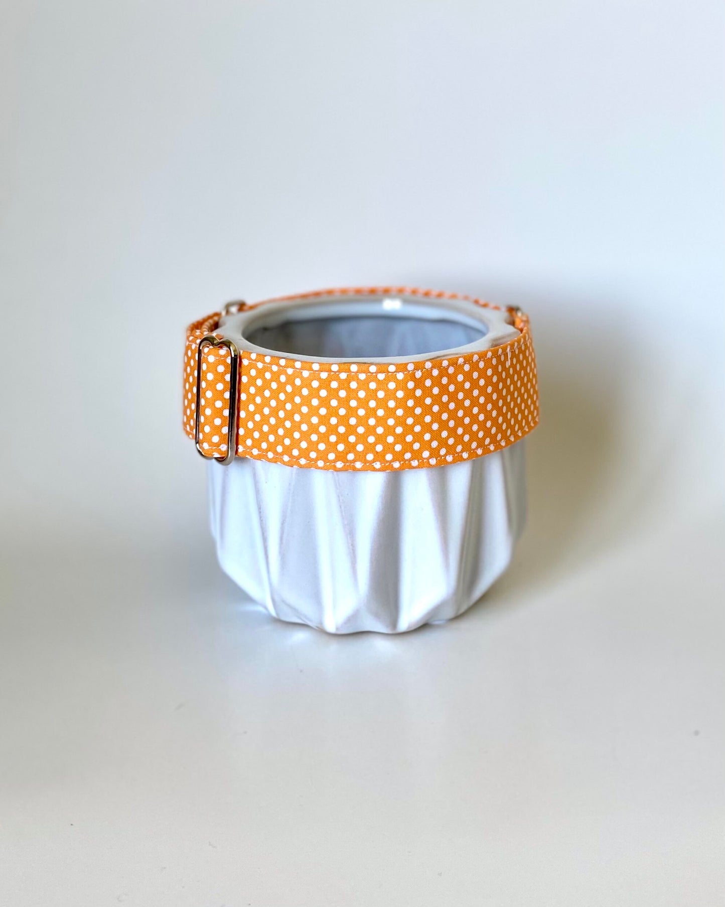Martingale Collar | Orange Polka Dots