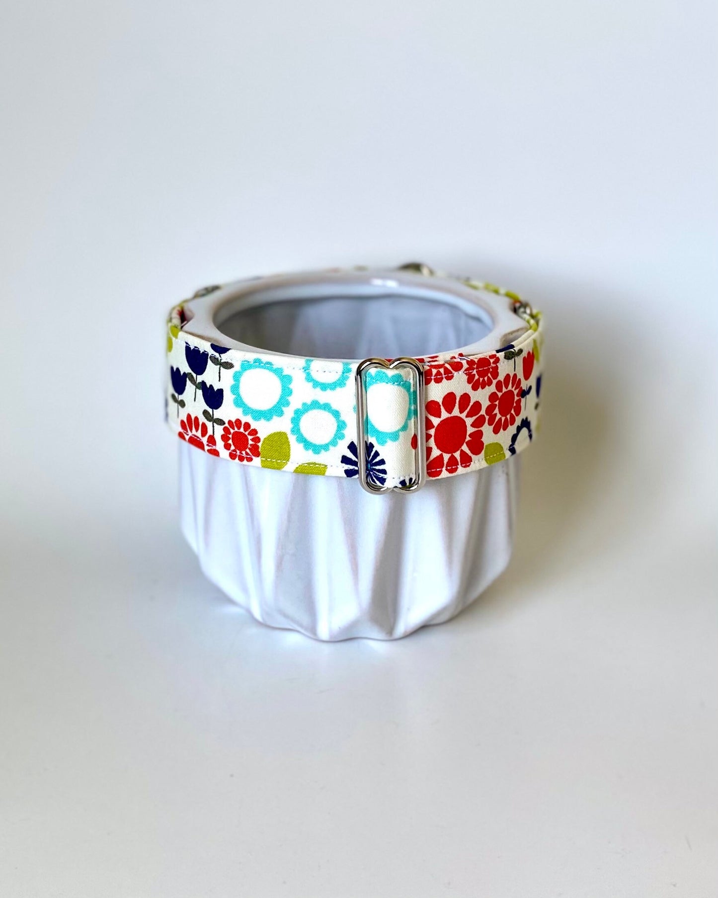 Martingale Collar | Orange, Teal, Navy Floral