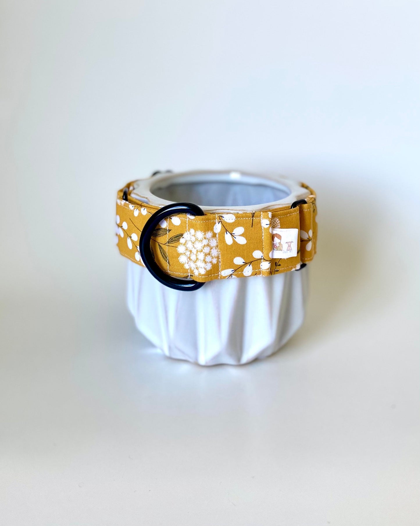 Martingale Collar | Mustard Yellow Boho Floral