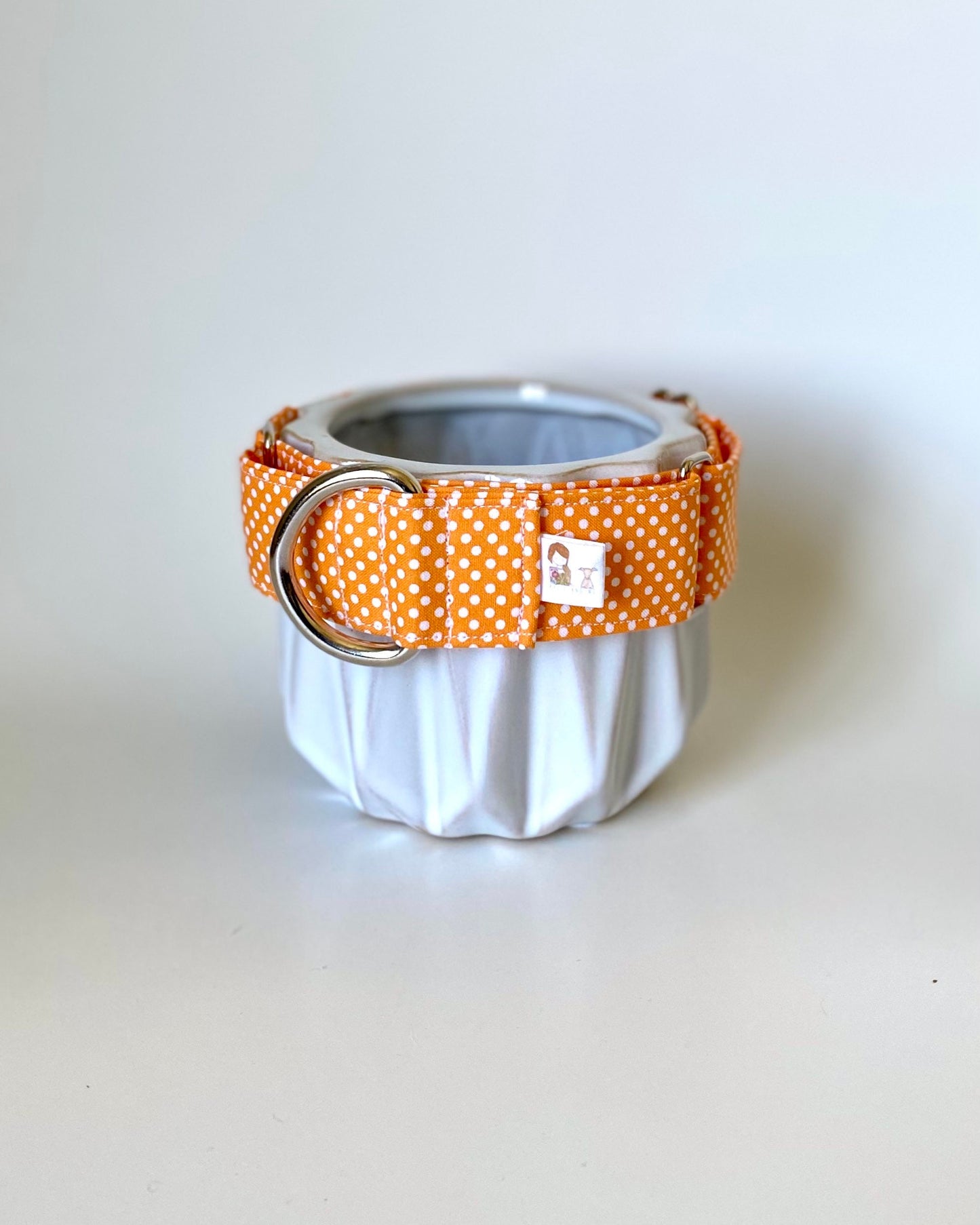 Martingale Collar | Orange Polka Dots