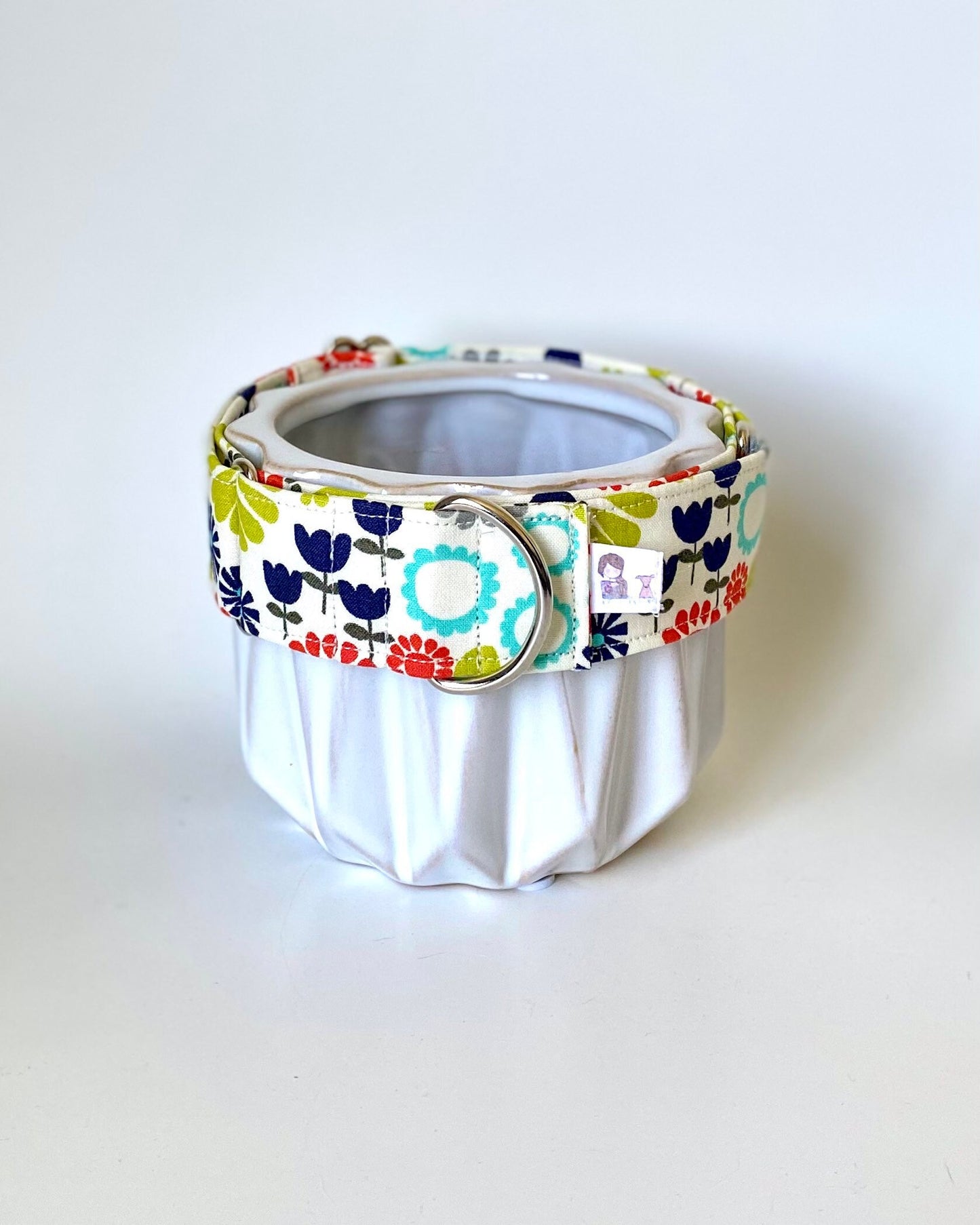 Martingale Collar | Orange, Teal, Navy Floral