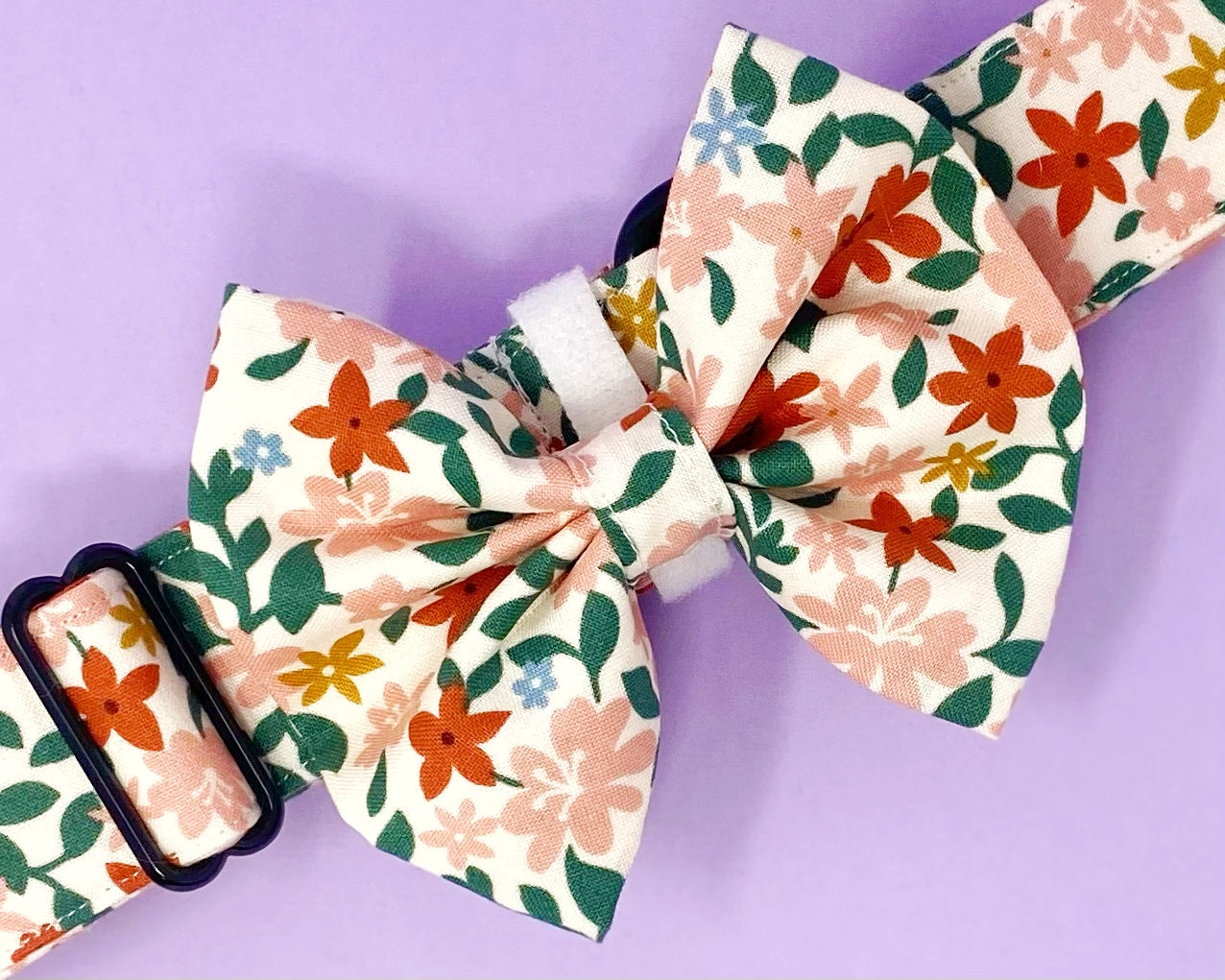 Collar Bow | Peach Floral