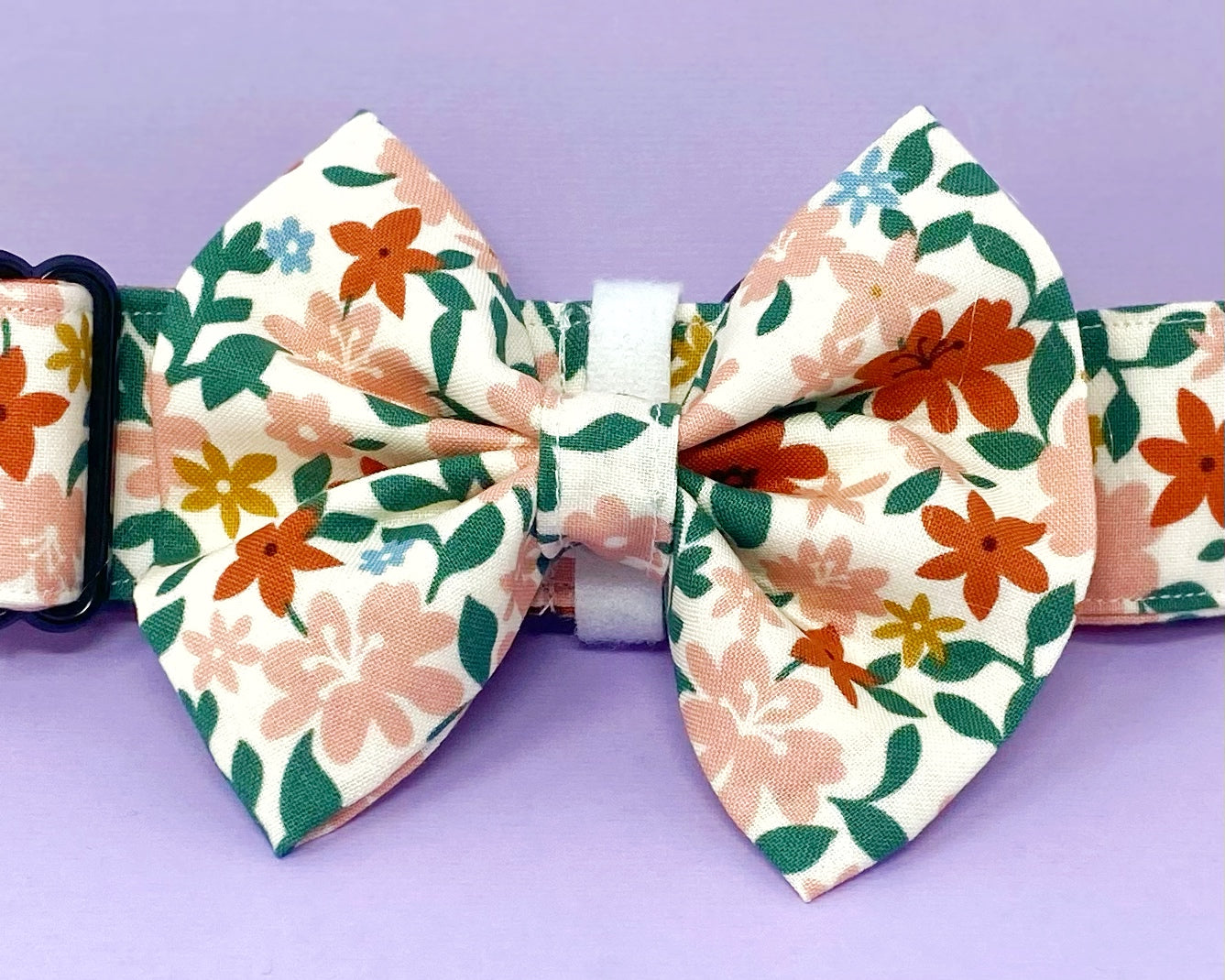 Collar Bow | Peach Floral
