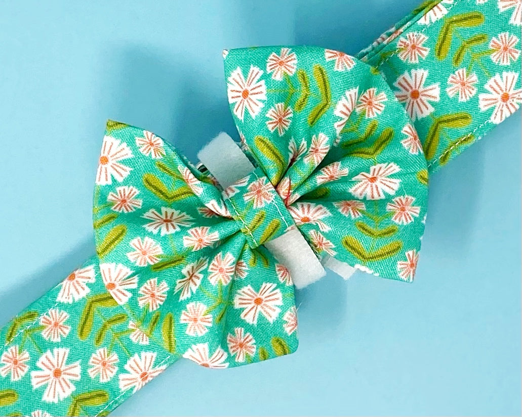 Collar Bow | Bright Retro Floral