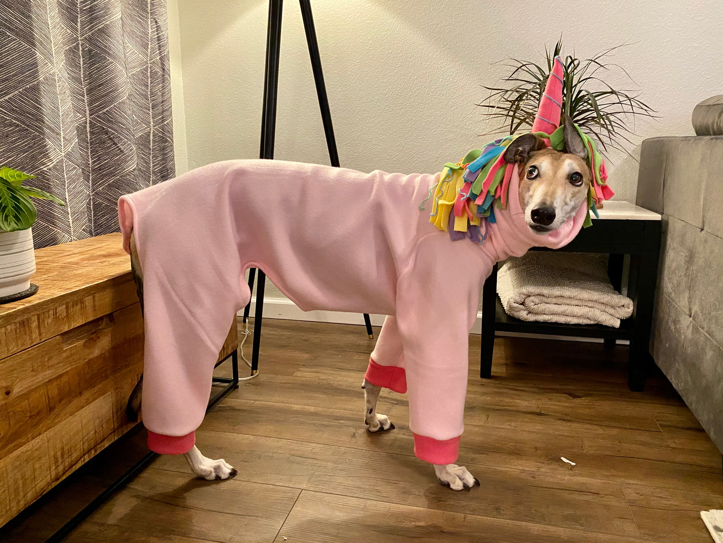 Fleece Greyhound Pajamas | Unicorn