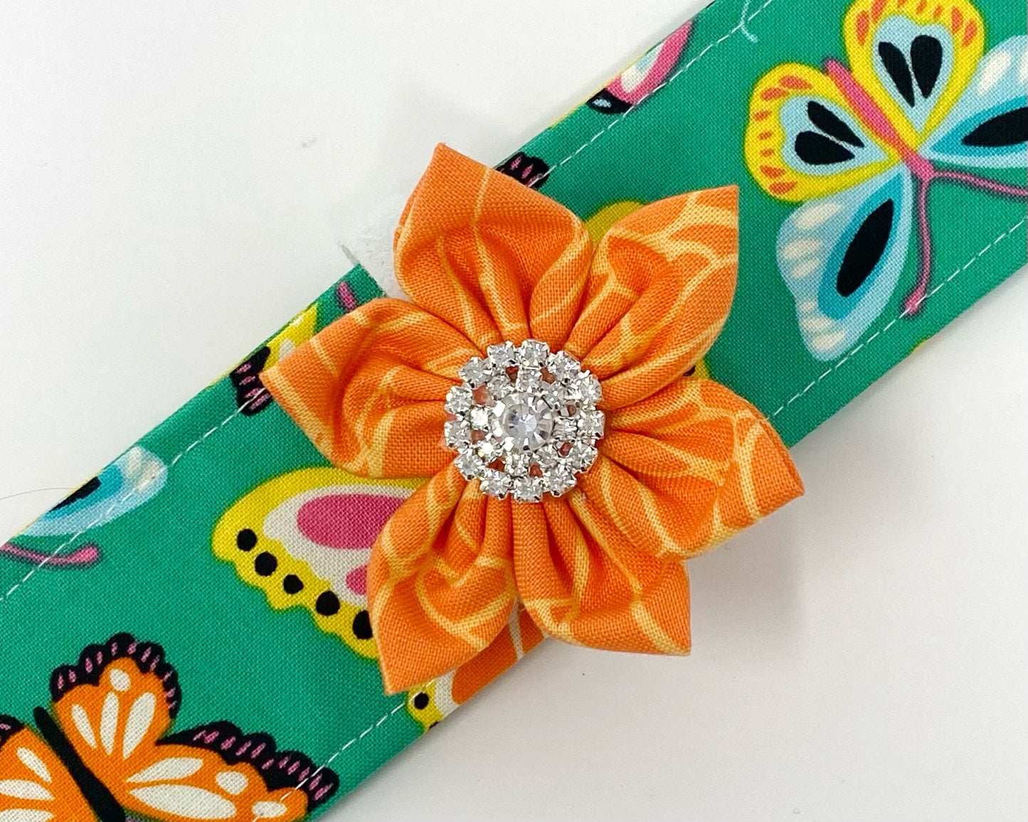Flower Collar Accessory | Orange Floral