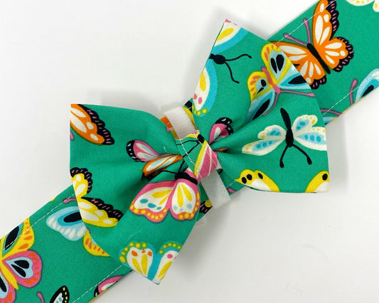 Collar Bow | Bright Butterflies