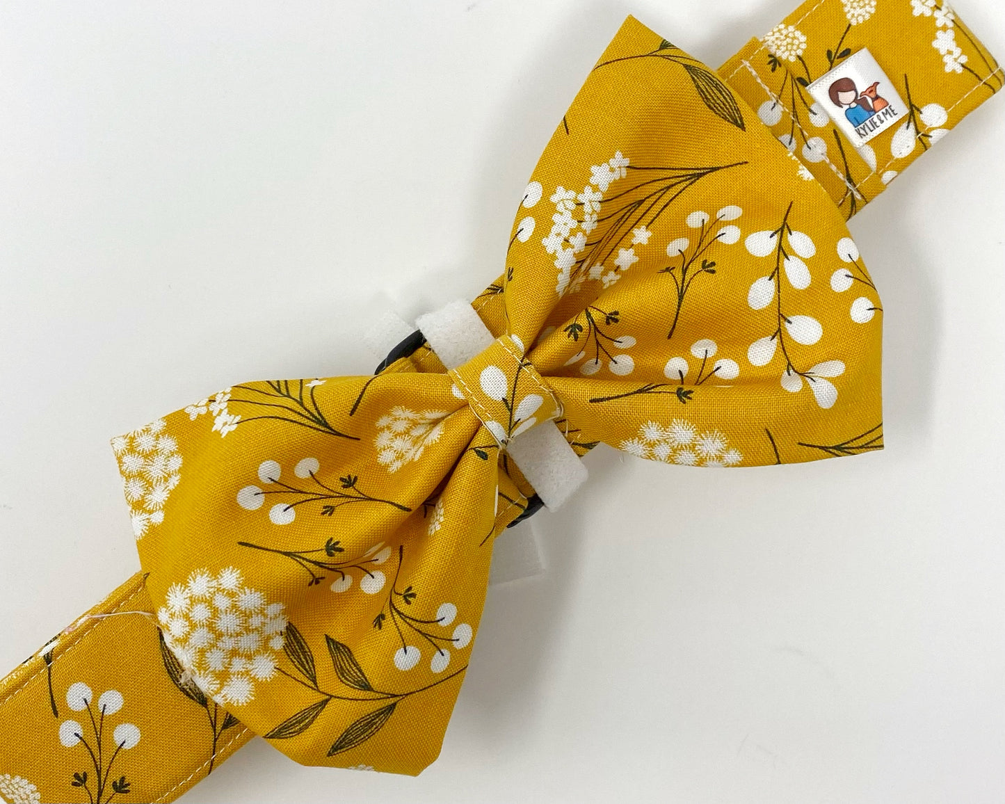 Collar Bow | Mustard Yellow Boho Floral