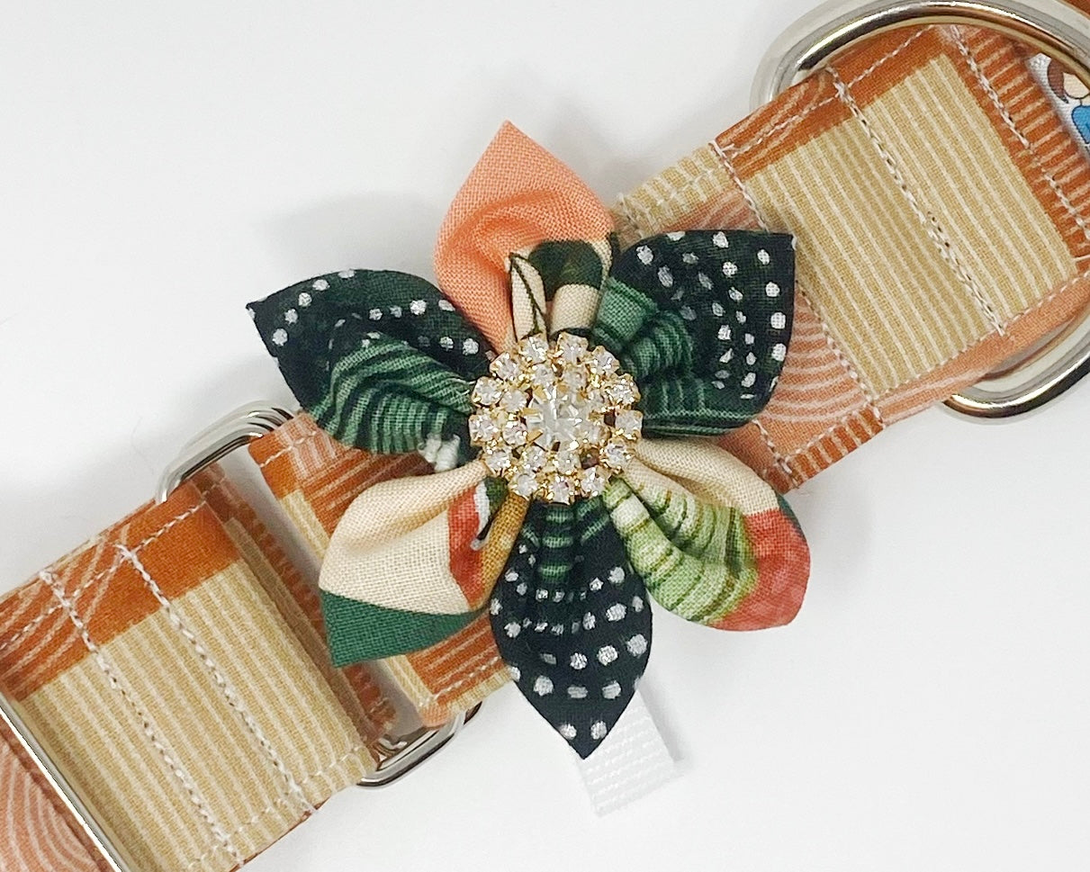 Flower Collar Accessory | Terracotta and Green Boho