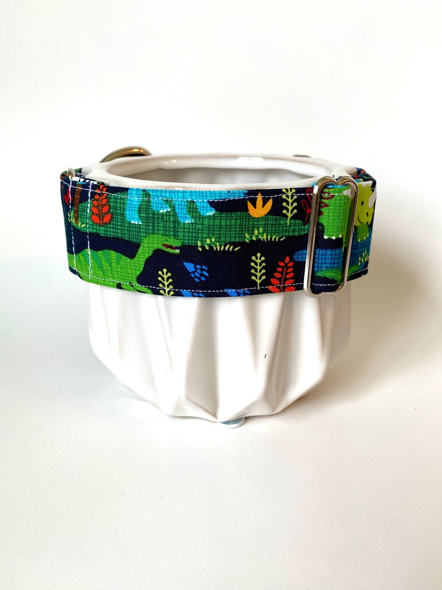 Martingale Collar | Blue and Green Dinosaurs