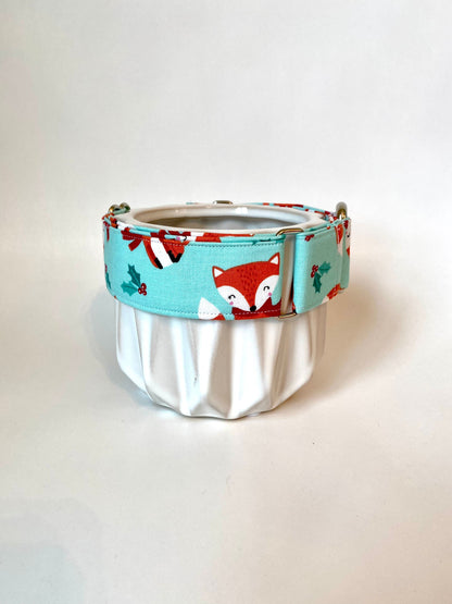 Martingale Collar | Winter Foxes