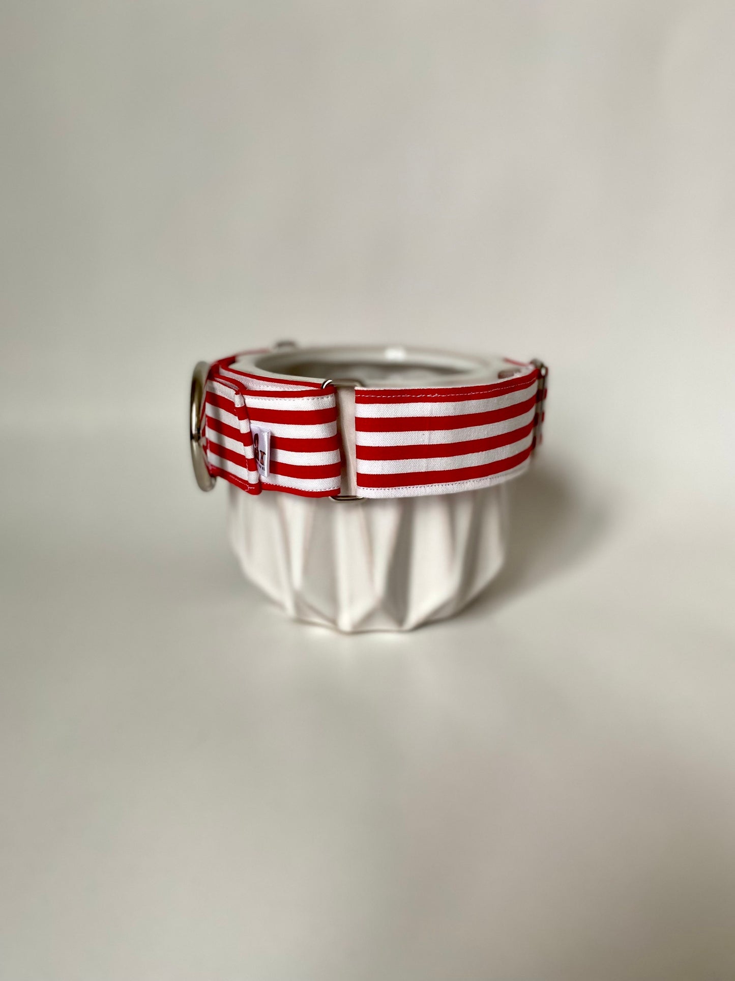 Martingale Collar | Red and White Stripes