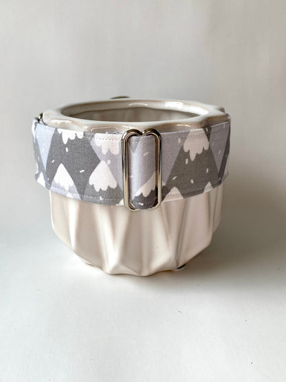 Martingale Collar | Grey Snowy Mountains