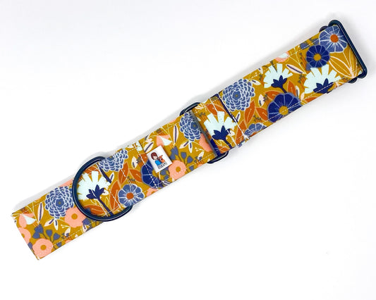 Martingale Collar | Boho Yellow Colorful Floral