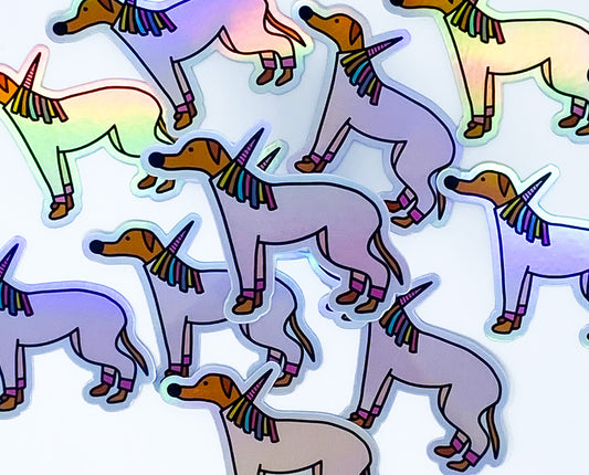 Sticker | Holographic Unicorn Houndie