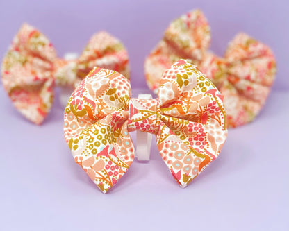 Collar Bow | Bright Pink Floral